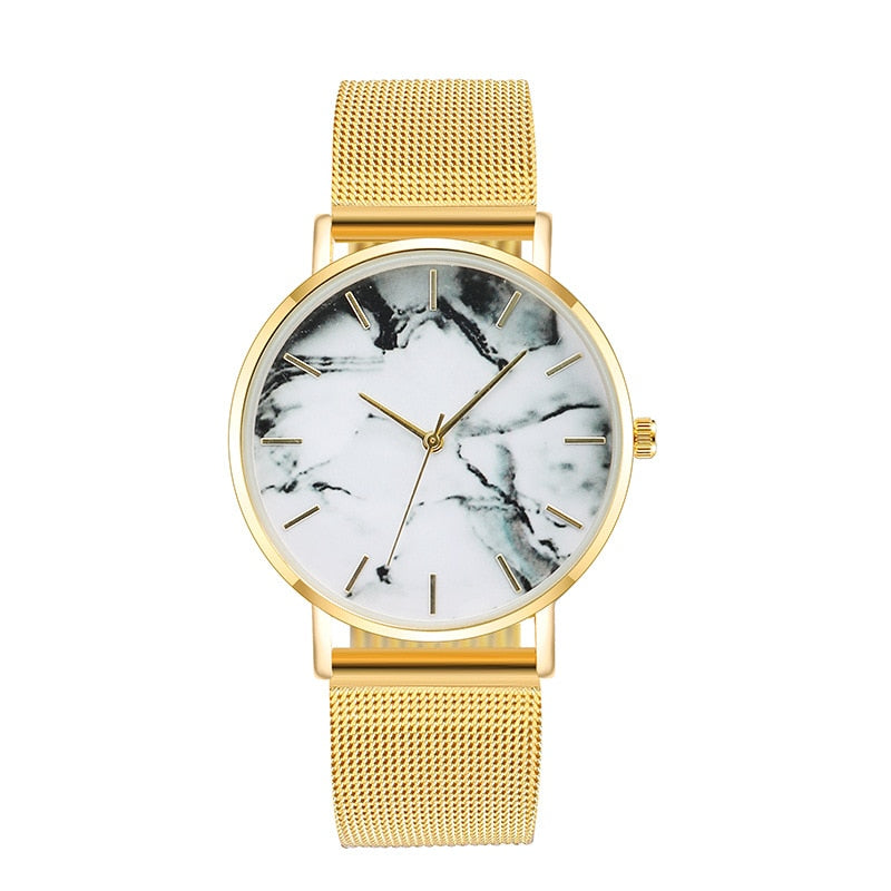 Fashion Rose Gold Mesh Band Wrist Watch